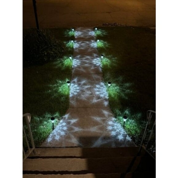 Solar Pathway Lights Outdoor, 10 Pack Color Changing+Cool White, IP65 Waterproof - Picture 1 of 1